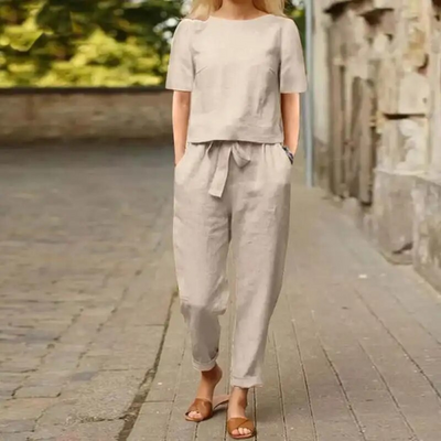Shanelle | Ultimat komfort | Trendig linnejumpsuit