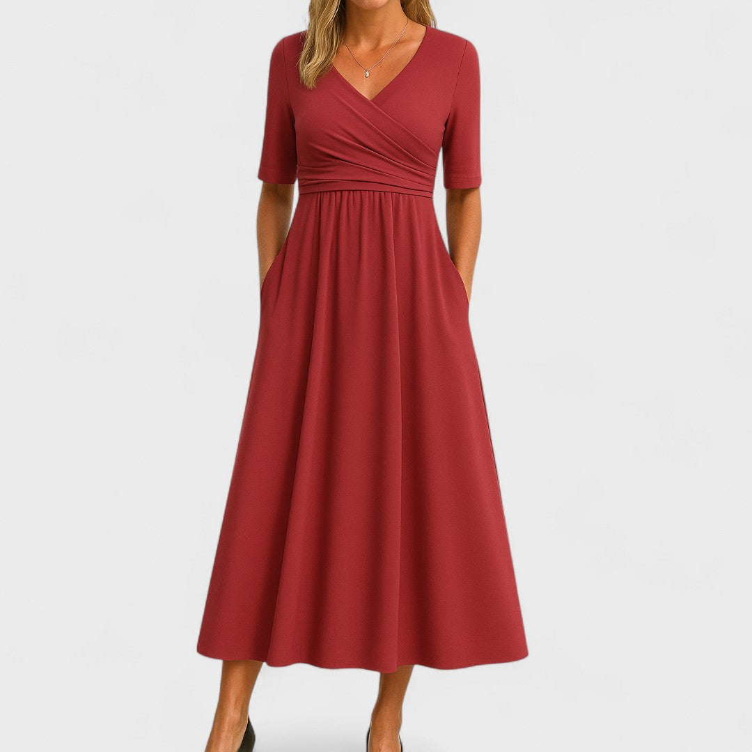 Joanna – Elegant Midiklänning för Alla Tillfällen