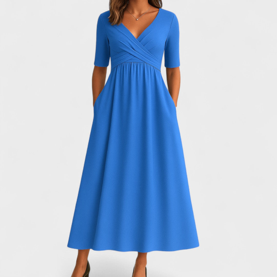 Joanna – Elegant Midiklänning för Alla Tillfällen