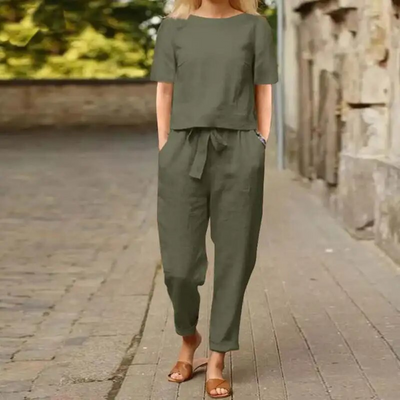 Shanelle | Ultimat komfort | Trendig linnejumpsuit