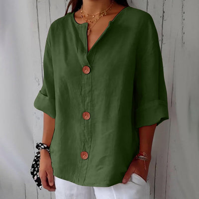 Sienna - Blus med knappar framtill