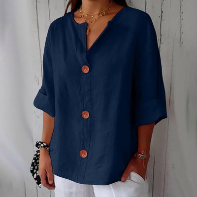 Sienna - Blus med knappar framtill