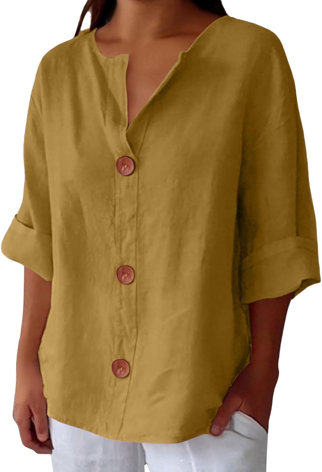 Sienna - Blus med knappar framtill