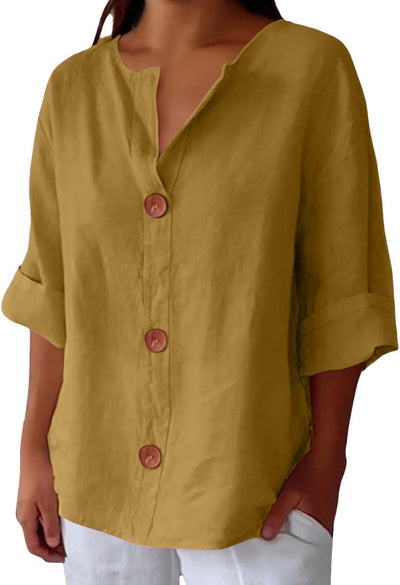 Sienna - Blus med knappar framtill