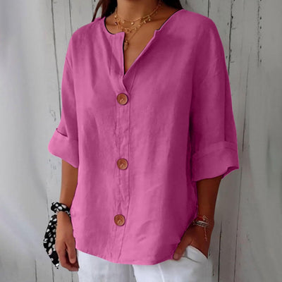 Sienna - Blus med knappar framtill