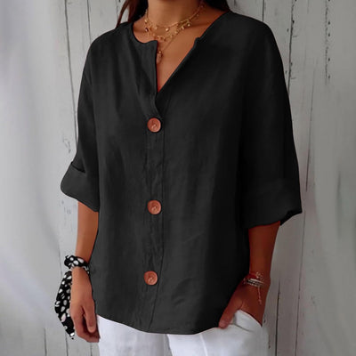 Sienna - Blus med knappar framtill
