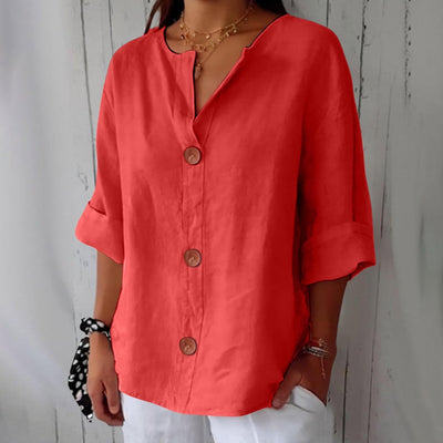 Sienna - Blus med knappar framtill