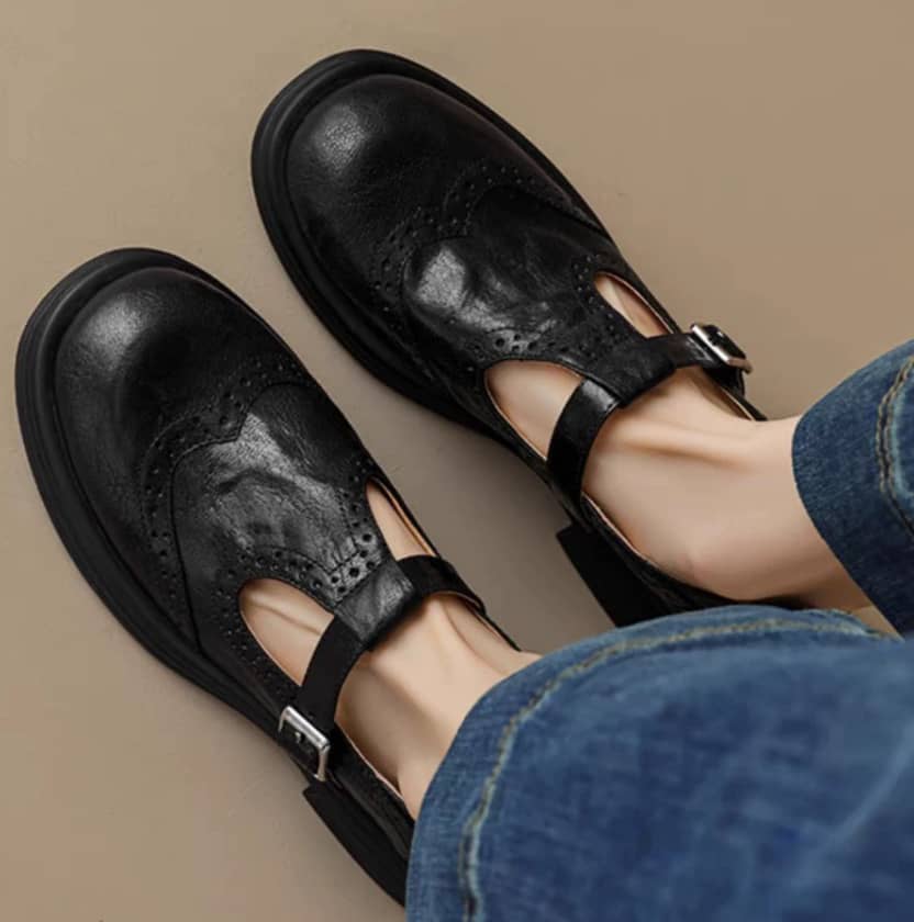 Isla | Eleganta Mary Janes i Läder