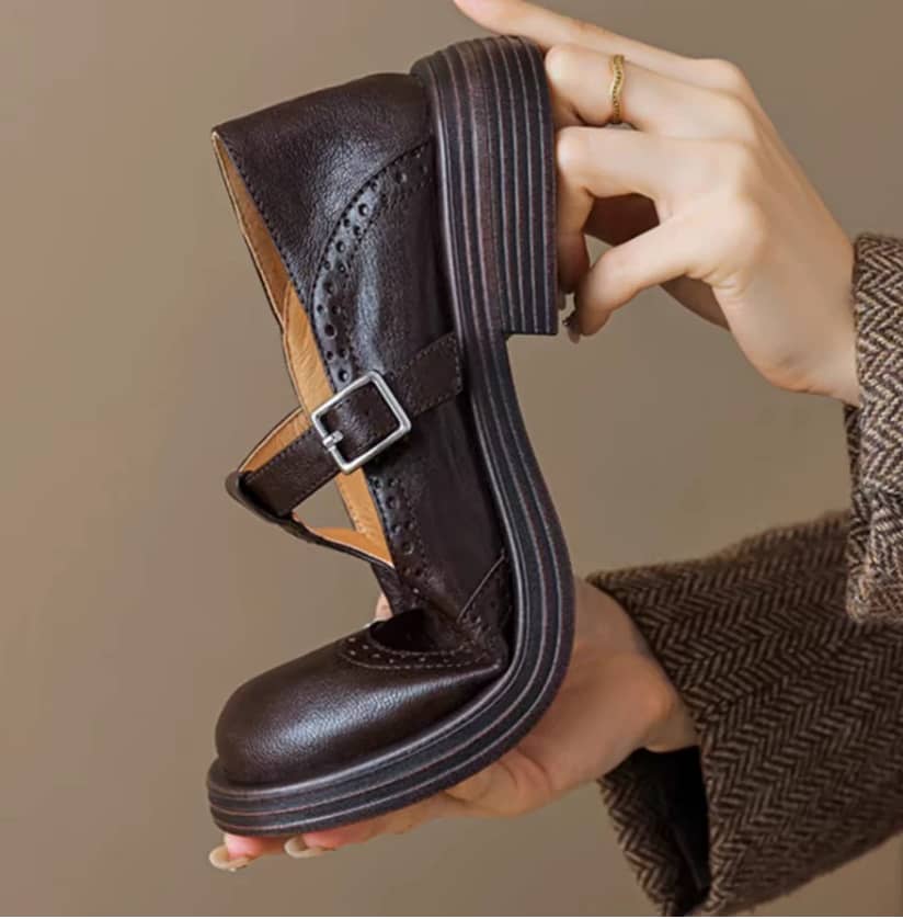 Isla | Eleganta Mary Janes i Läder