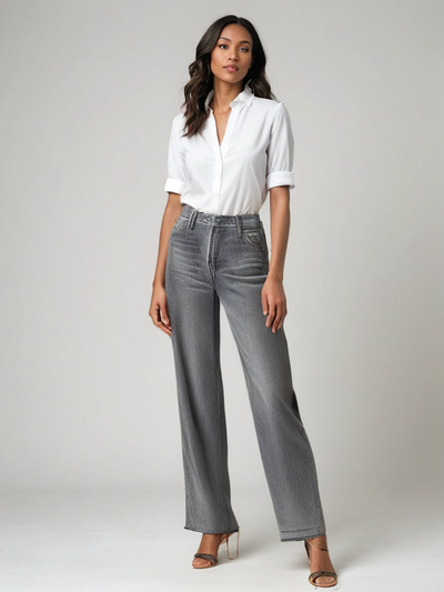 Saga | Grå Utställd Jeans