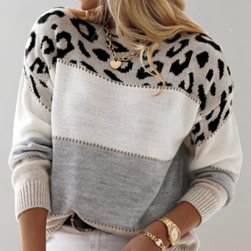 Charlene | Leopardmönstrad casualtröja