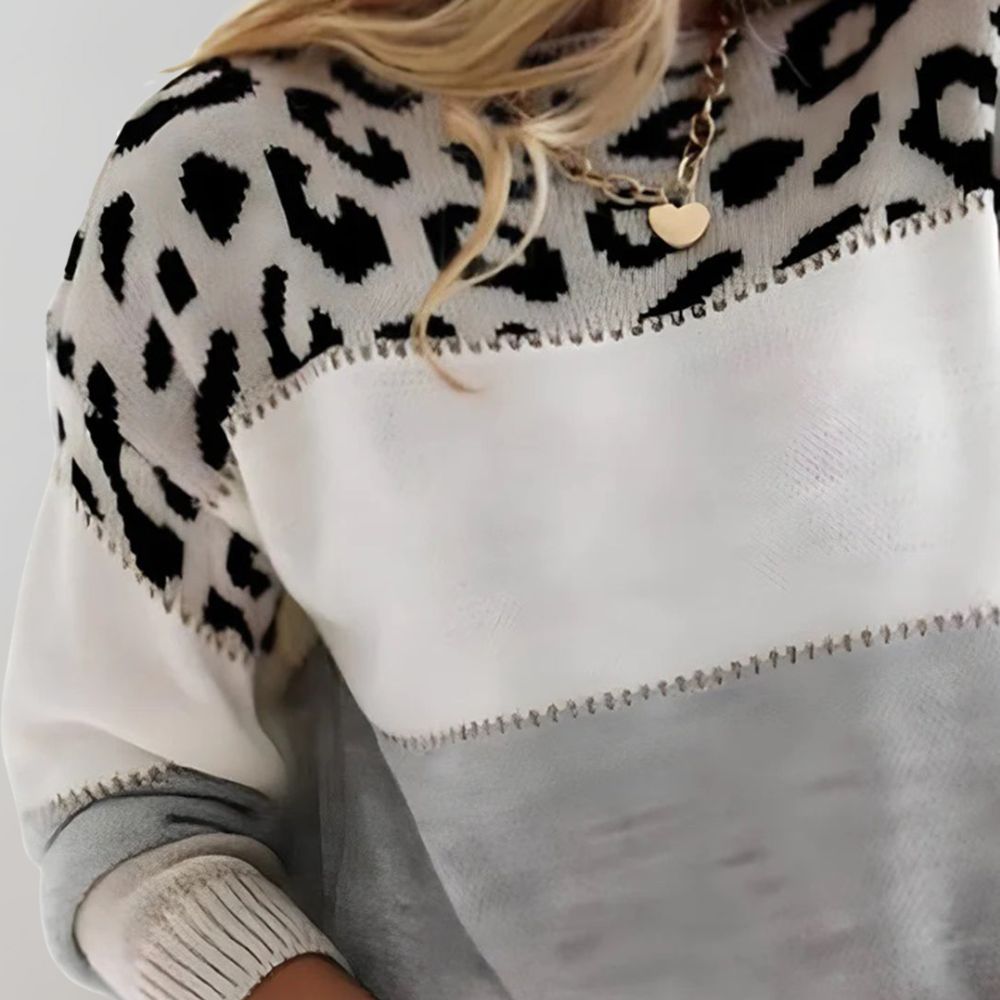 Charlene | Leopardmönstrad casualtröja