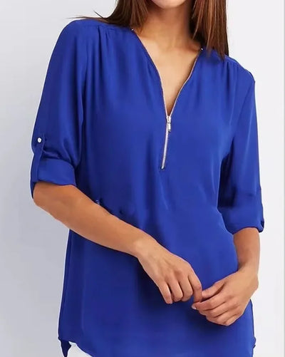Ronja – Elegant topp med dragkedja