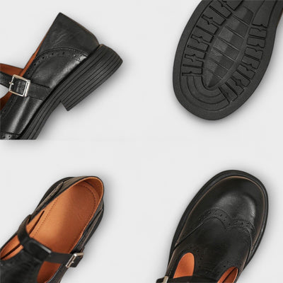 Isla | Eleganta Mary Janes i Läder
