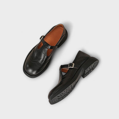 Isla | Eleganta Mary Janes i Läder
